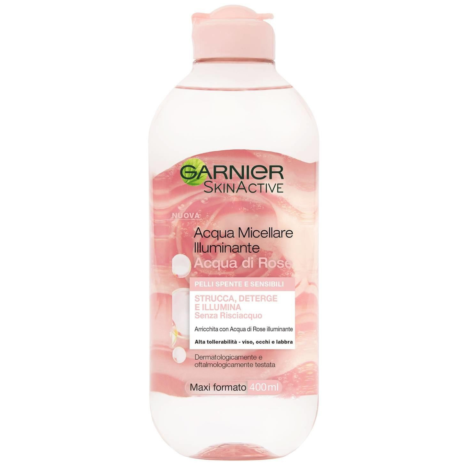 Acqua Micellare Illuminante Acqua Di Rose - Pelli Spente e Sensibili 400 ml