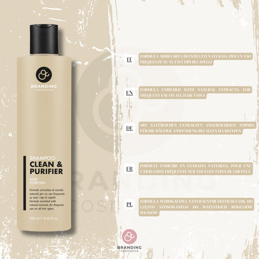 Shampoo Antiforfora Bio Vegano Seboregolatore Per Capelli Grassi e Normali 250 ml