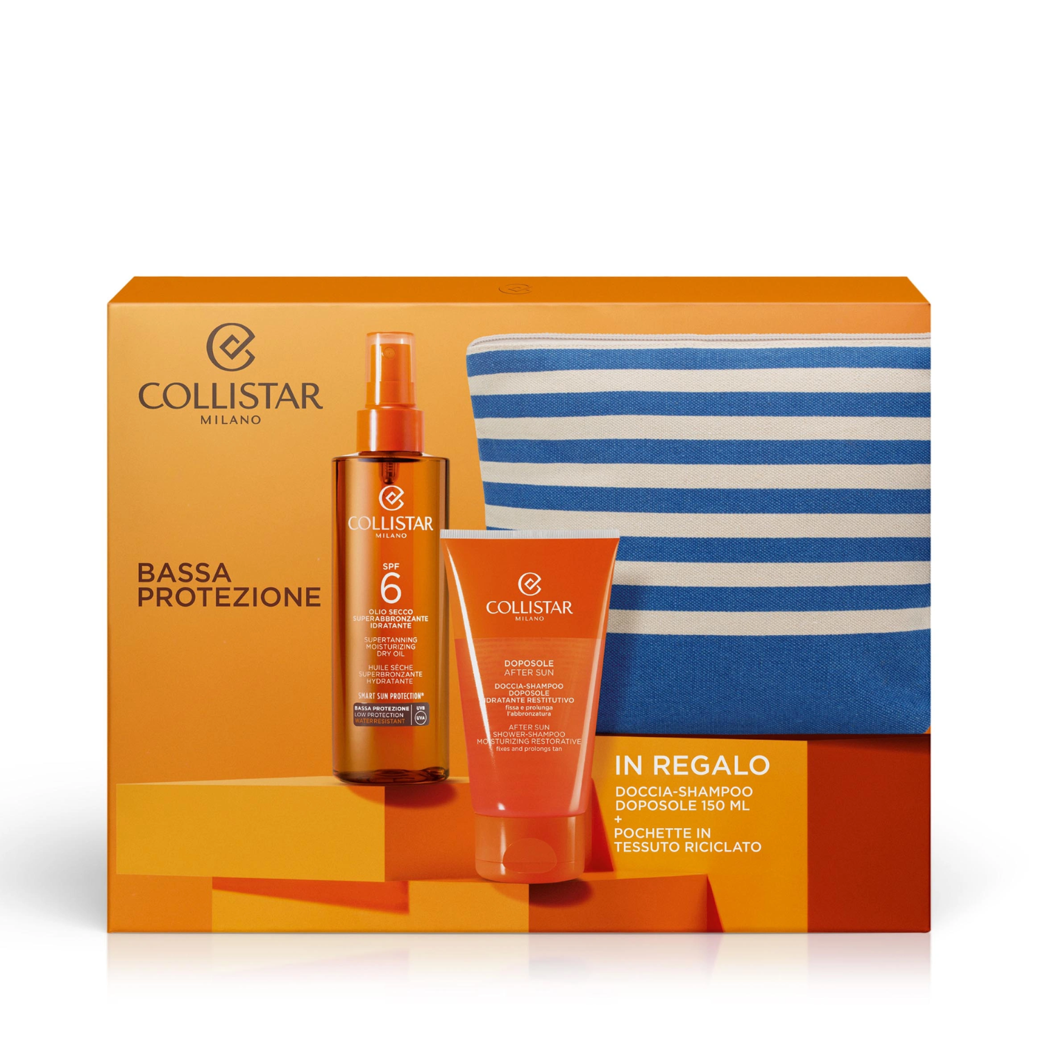 Cofanetto Olio Secco Superabbronzante SPF6 + Doccia Shampoo Doposole