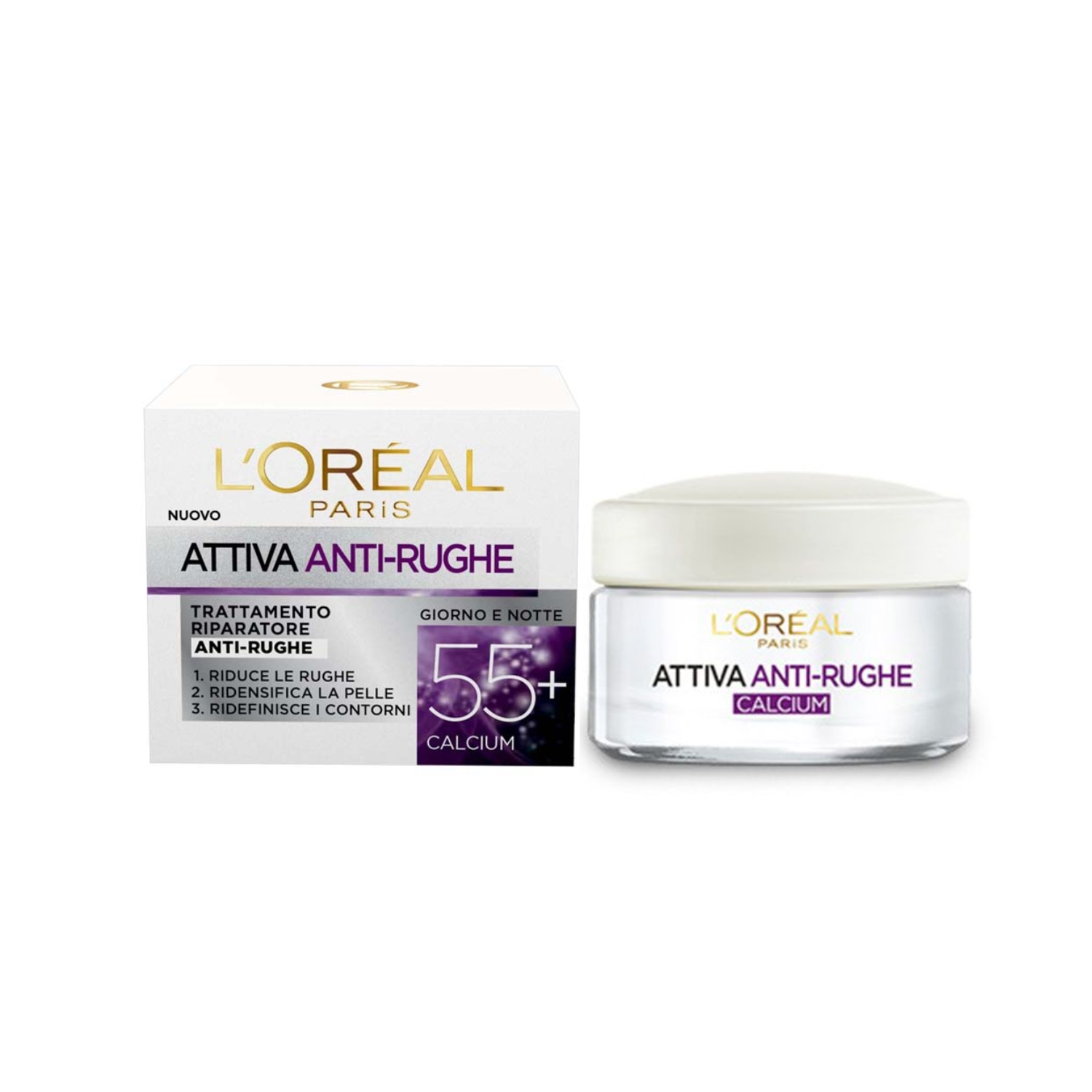 Crema Viso Attiva Antirughe 55+