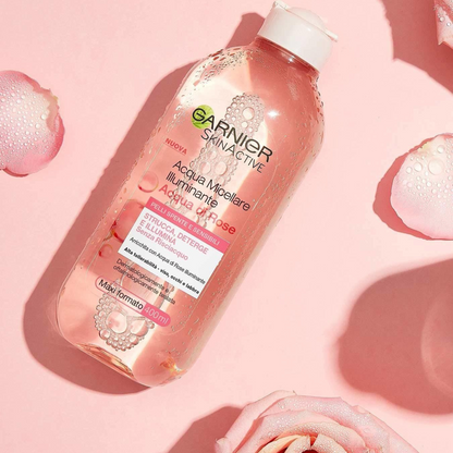 Garnier Acqua Micellare Illuminante Acqua Di Rose - Pelli Spente e Sensibili 400 ml