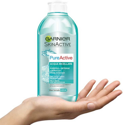 Garnier Acqua Micellare Pure Active - Pelli Miste, con Imperfezioni 400 ml