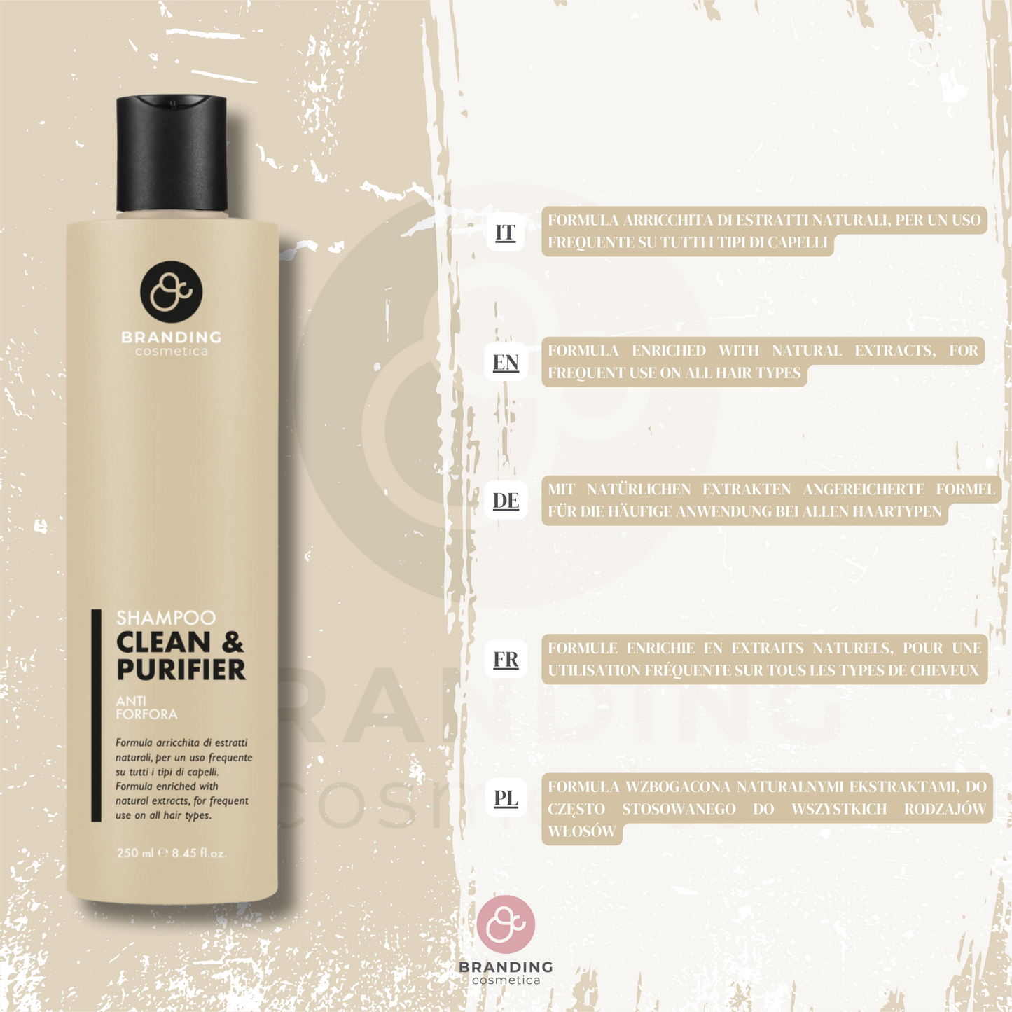 Shampoo Antiforfora Bio Vegano Seboregolatore Per Capelli Grassi e Normali 250 ml