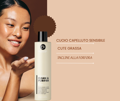 Shampoo Antiforfora Bio Vegano Seboregolatore Per Capelli Grassi e Normali 250 ml