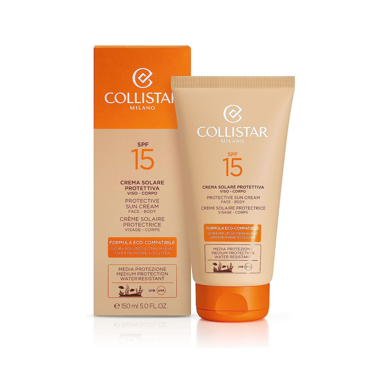 Collistar Crema Solare Protettiva Viso - Corpo SPF15 150 ml