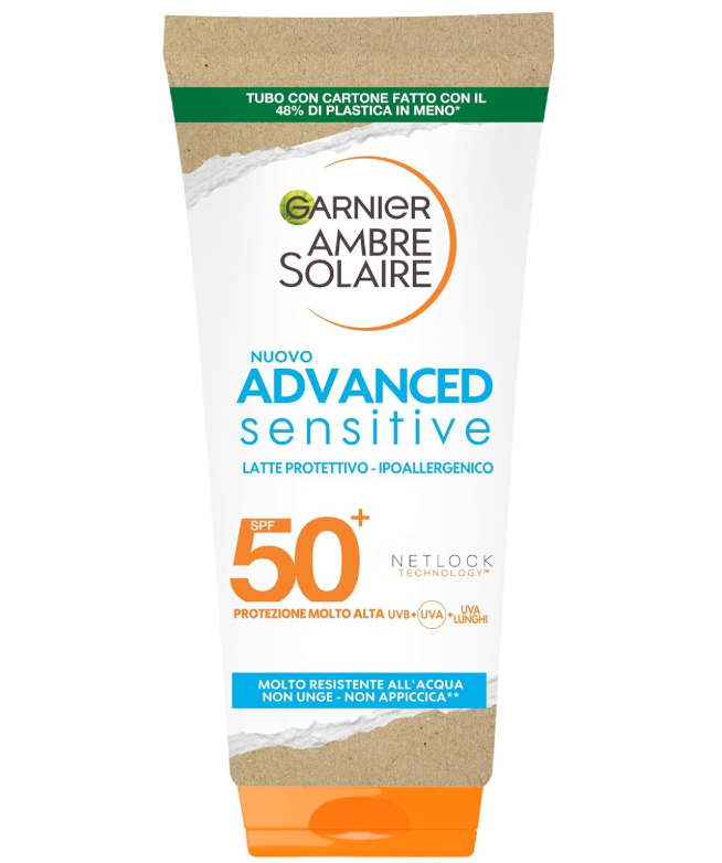 Garnier Ambre Solaire Advanced Latte Protettivo Ipoallergenico SPF 50+  200 ml