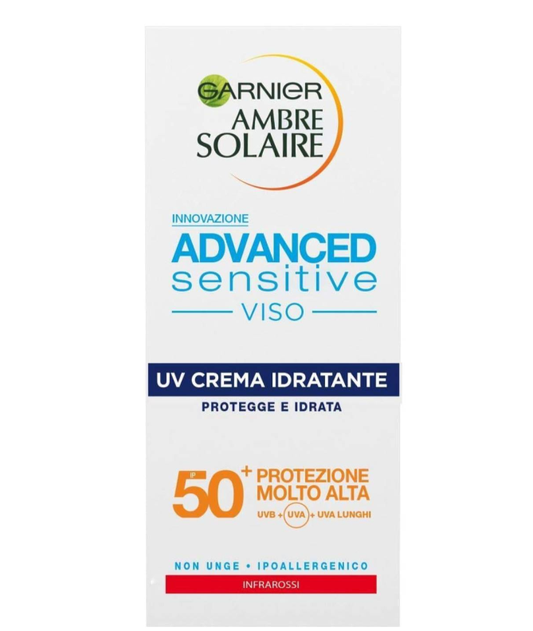 Garnier Ambre Solaire Advanced Viso UV Crema Idratante SPF 50+ 50 ml