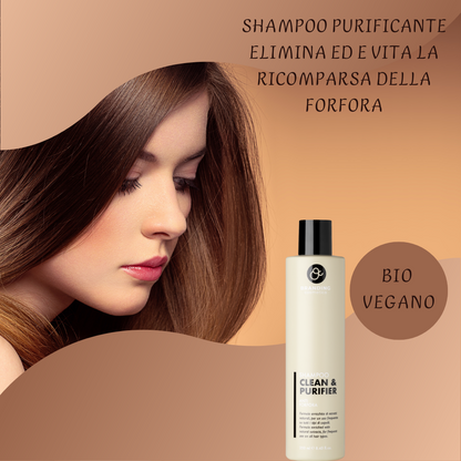 Shampoo Antiforfora Bio Vegano Seboregolatore Per Capelli Grassi e Normali 250 ml