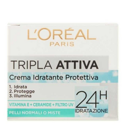L'oreal Crema Tripla Attiva Idratazione 24h