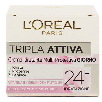 L'oreal Crema Tripla Attiva Idratazione 24h