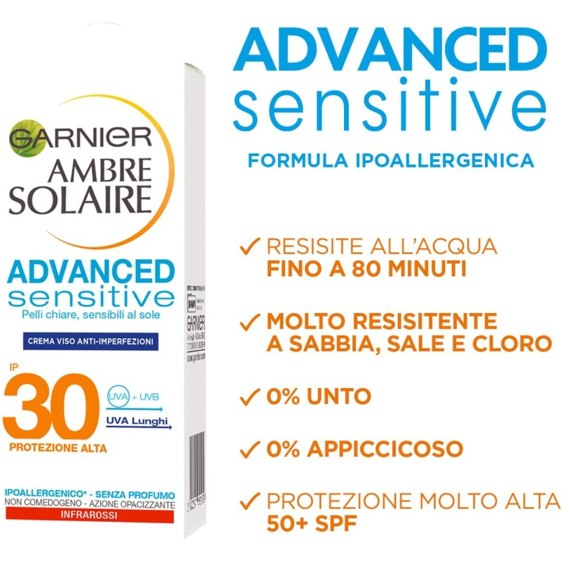 Garnier Ambre Solaire Advanced Viso SPF 30 50 ml