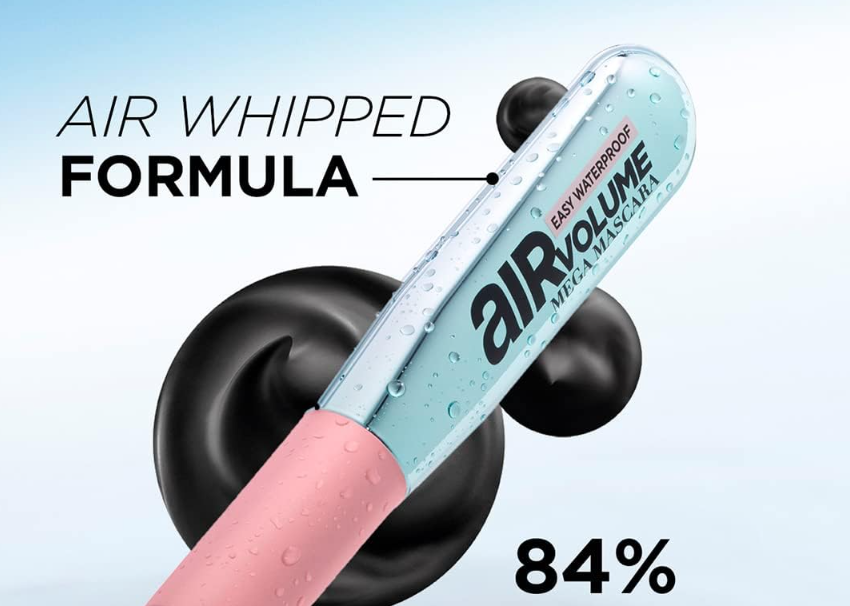 Air volume mega mascara  easy waterproof black